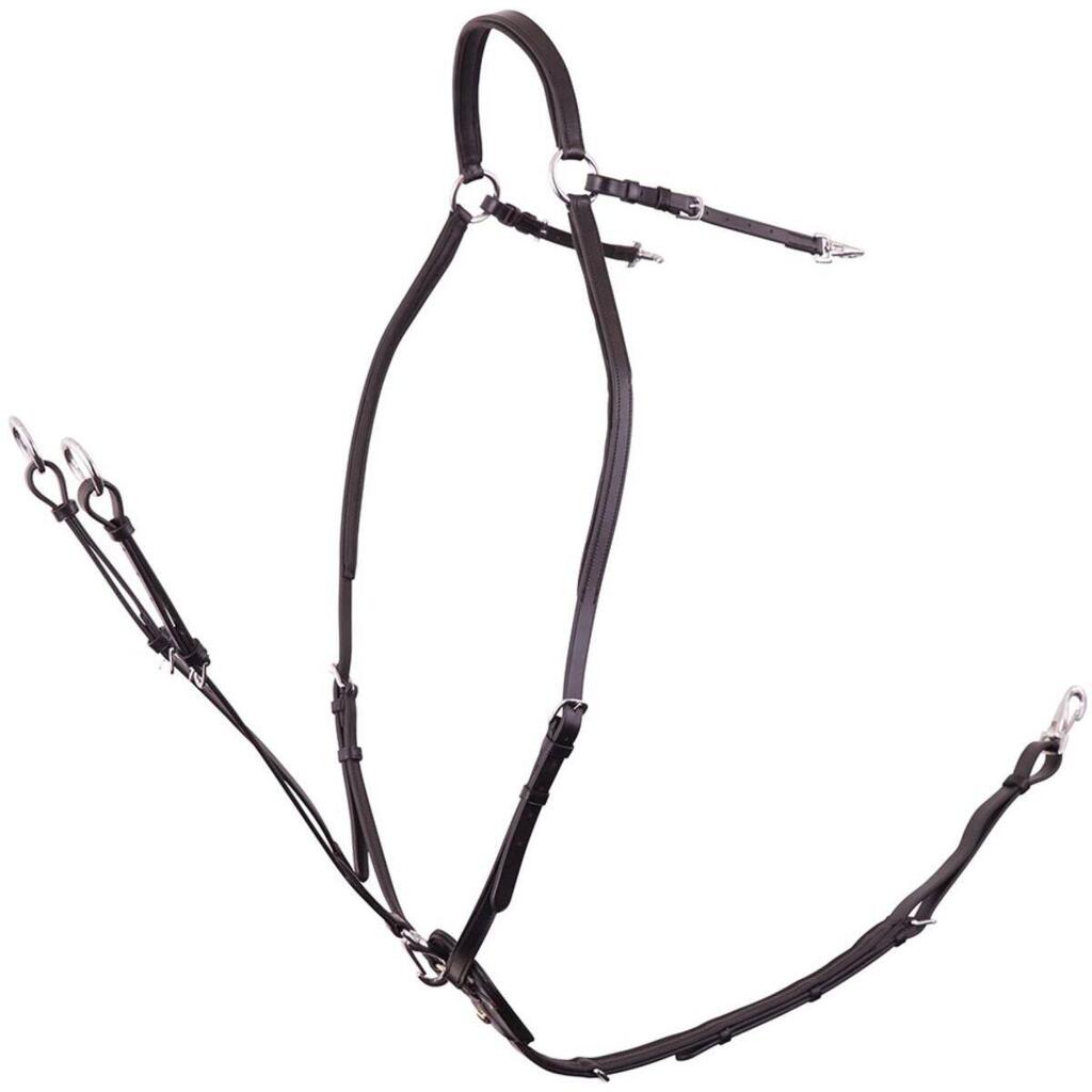 Hunting collar for horses with saddle straps and elastic band BR Equitation Rayl