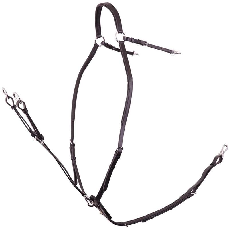 Collier de chasse pour cheval avec brides de selle et élastique BR Equitation Ra