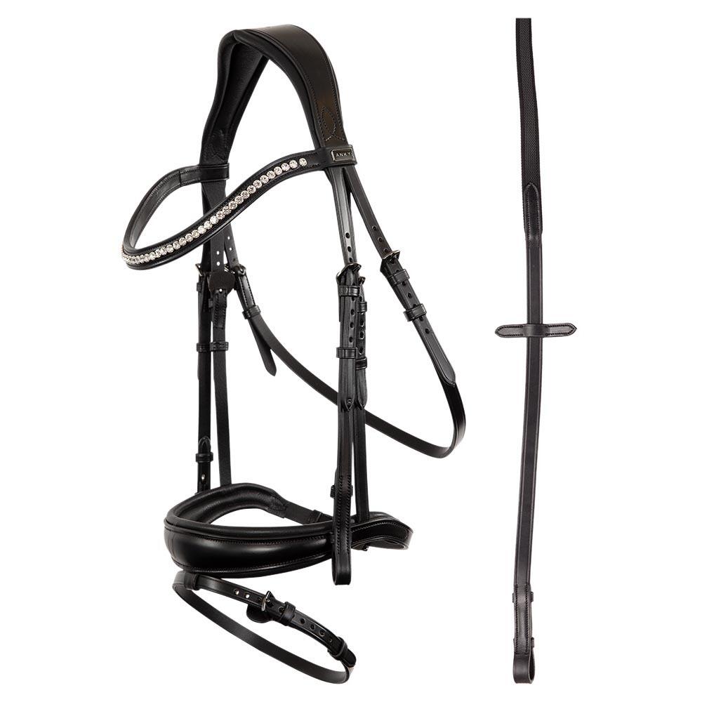 ANKY Cavezza da equitazione combinata all'inglese con nasello anatomico ANKY NB