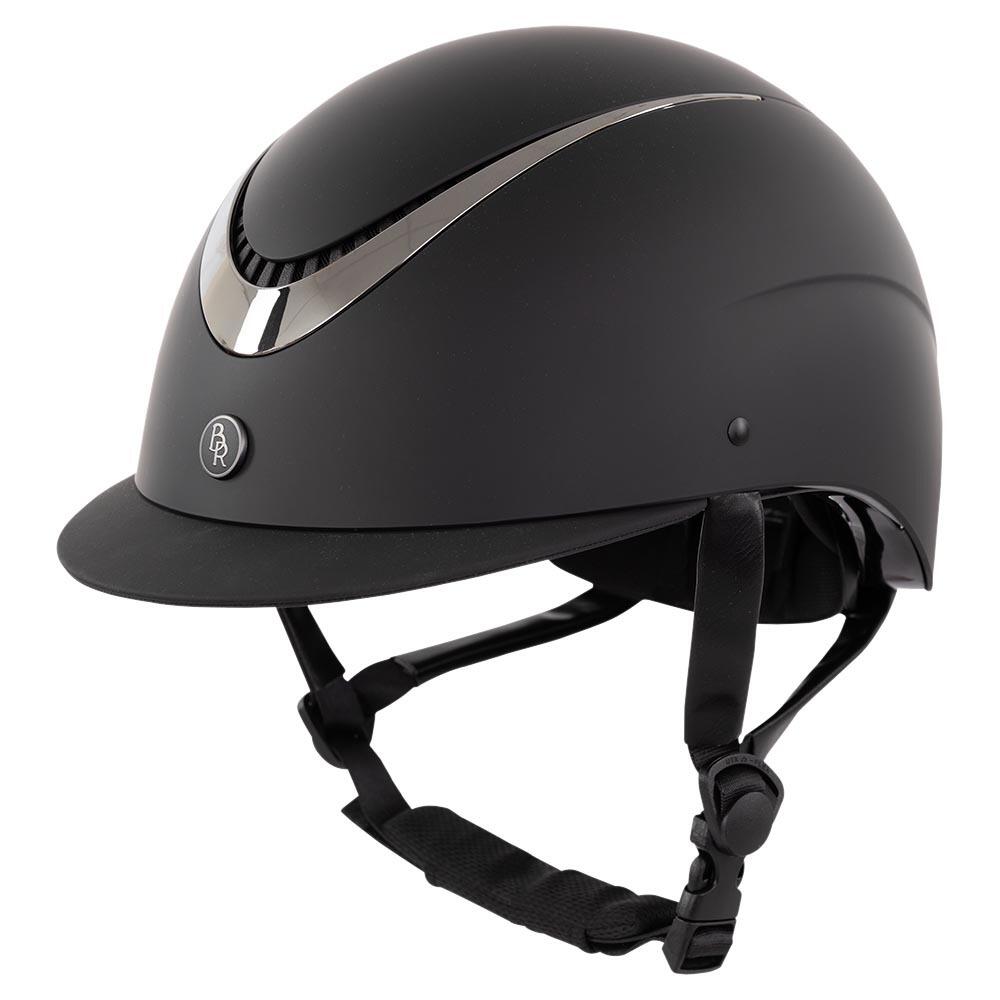 Br - Casque D'Équitation Visière Standard Br Equitation Thêta Painted - Bombe D'Équitation - Noir - 38 S - Decathlon