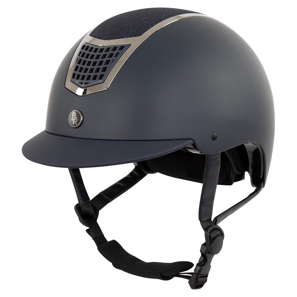 Br - Casque D'Équitation Visière Standard Br Equitation Lambda Glitter - Casque - Bleu - S/53-55 Cm - Decathlon