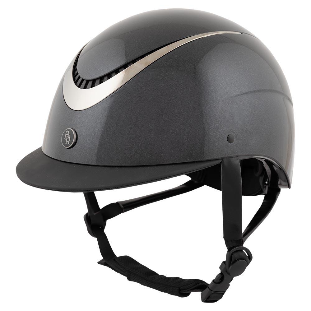 BR Equitation Theta Glossy standard visor riding helmet