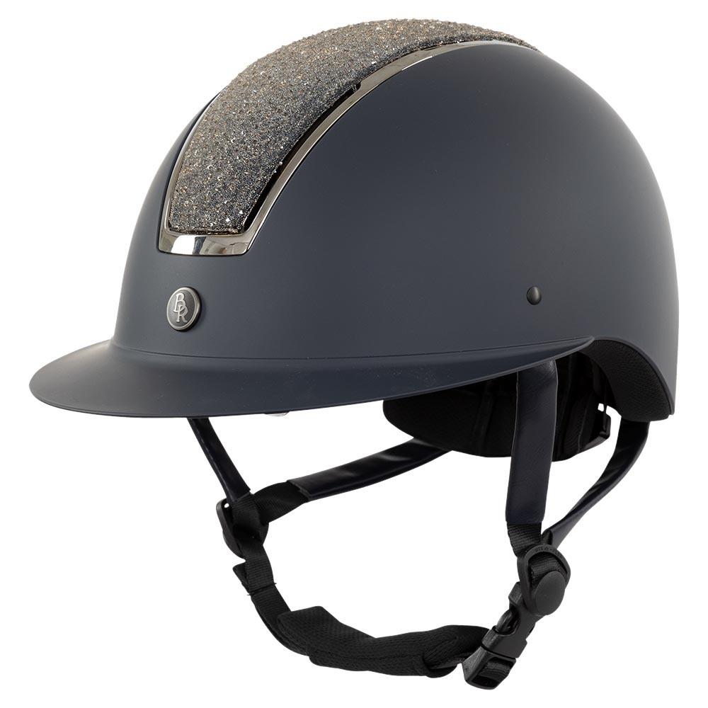 Kask jeździecki z daszkiem polo BR Equitation Omega Glamourous