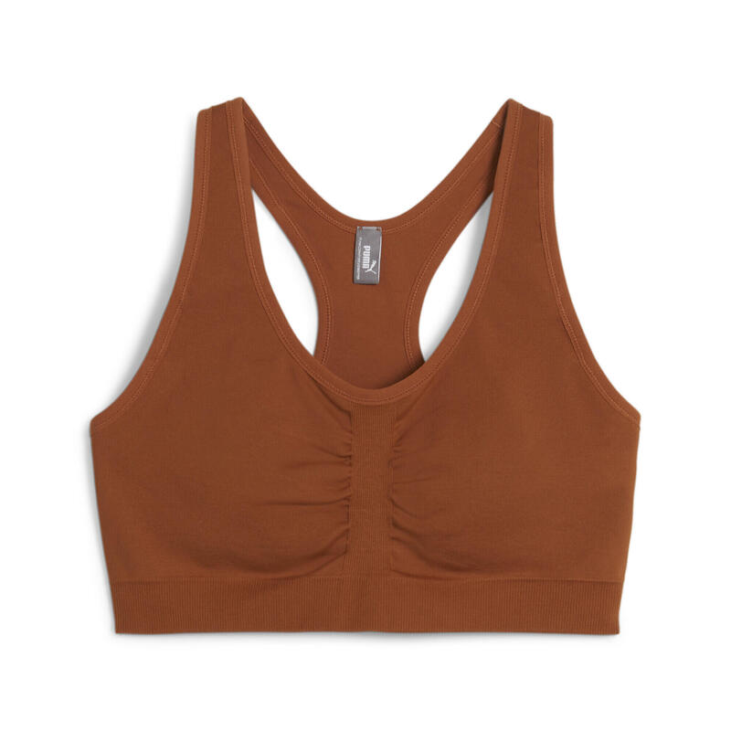 Sostén Puma 4keeps Shapeluxe Seamless Bra Teak, Marrón, Mujer