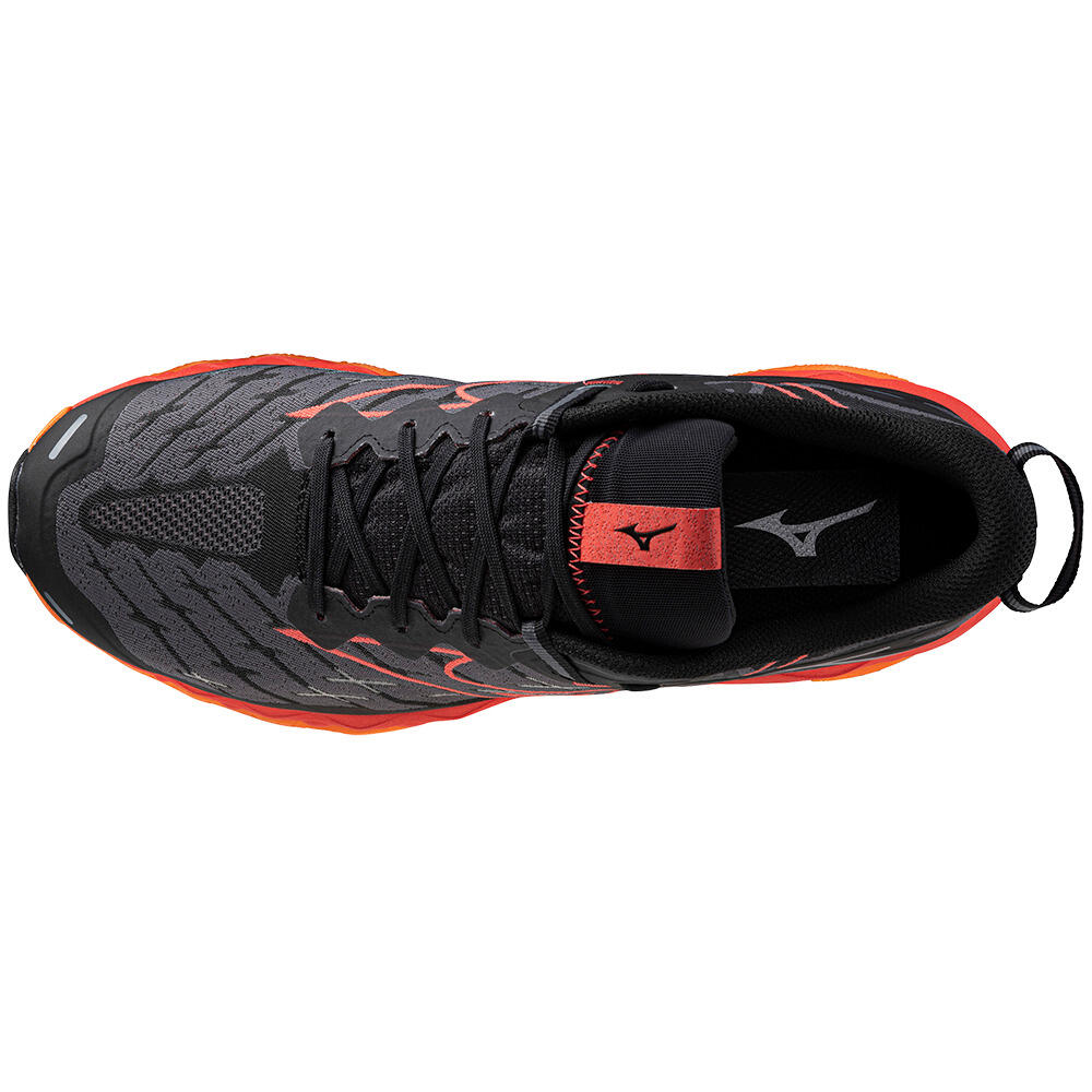 Chaussures de trail running Mizuno Wave Mujin 10 Noires et rouges 4/6