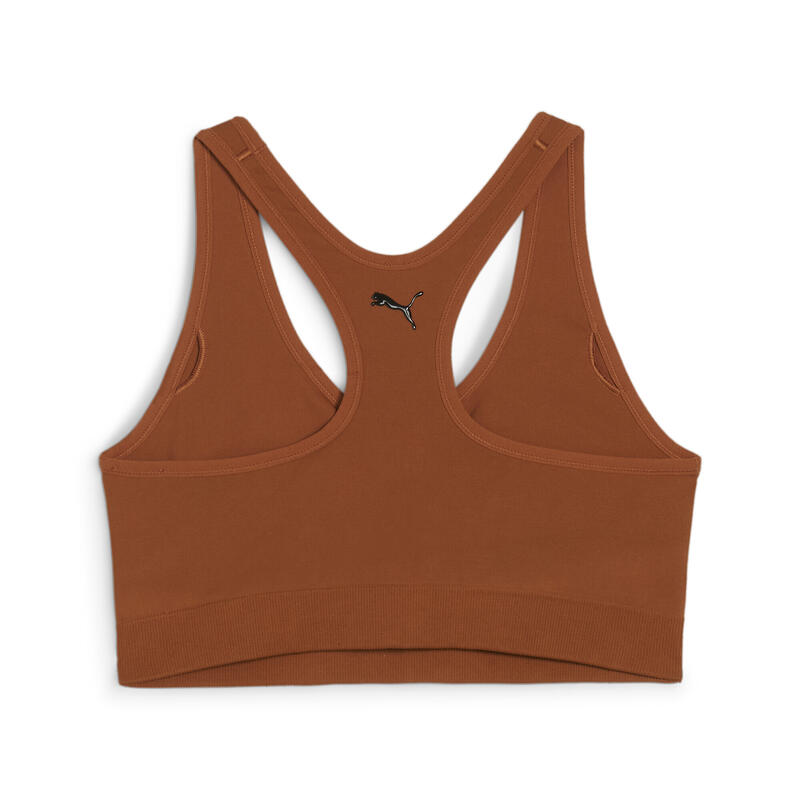 Bustiera femei Puma 4keeps Shapeluxe Seamless Bra Teak, Maro