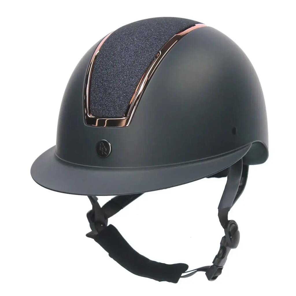 Riding helmet with polo visor BR Equitation Omega Painted Glitter