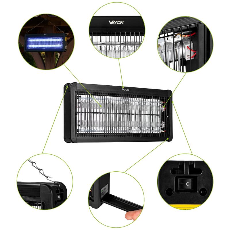 Lampă insecticid UV pentru țânțari și muște VAYOX IKV-40W