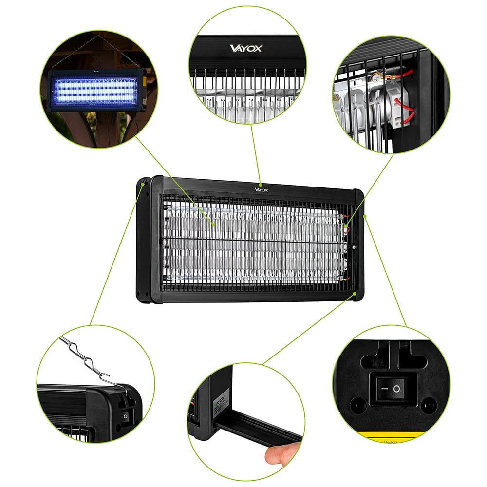 UV-insecticide lamp voor muggen vliegen IKV-60W VAYOX 3/7