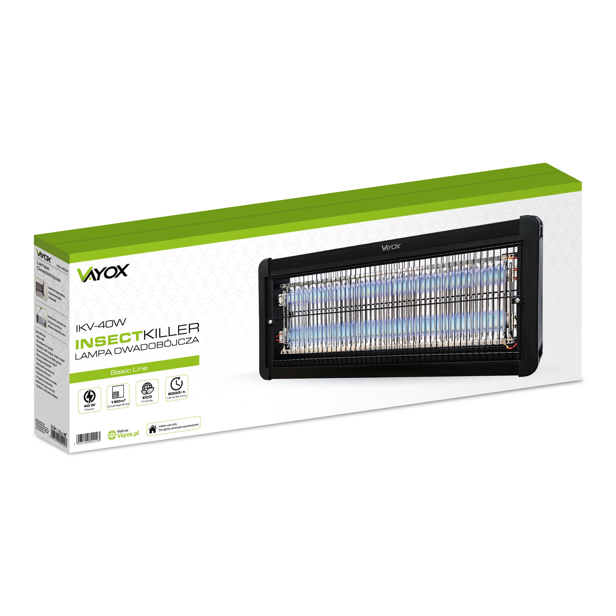 UV-insecticide lamp voor muggen vliegen IKV-40W VAYOX 7/7