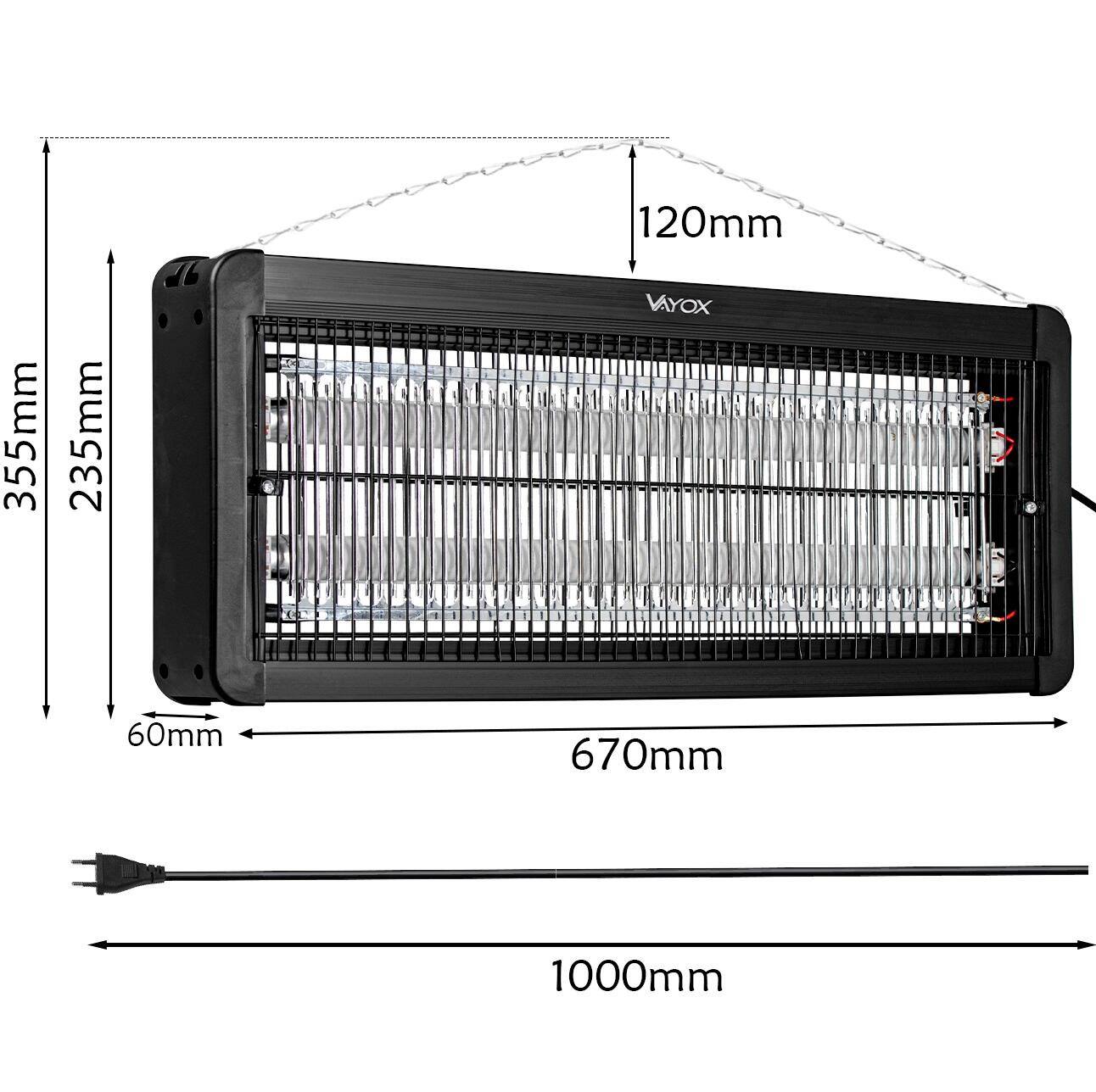 UV-insecticide lamp voor muggen vliegen IKV-40W VAYOX 5/7