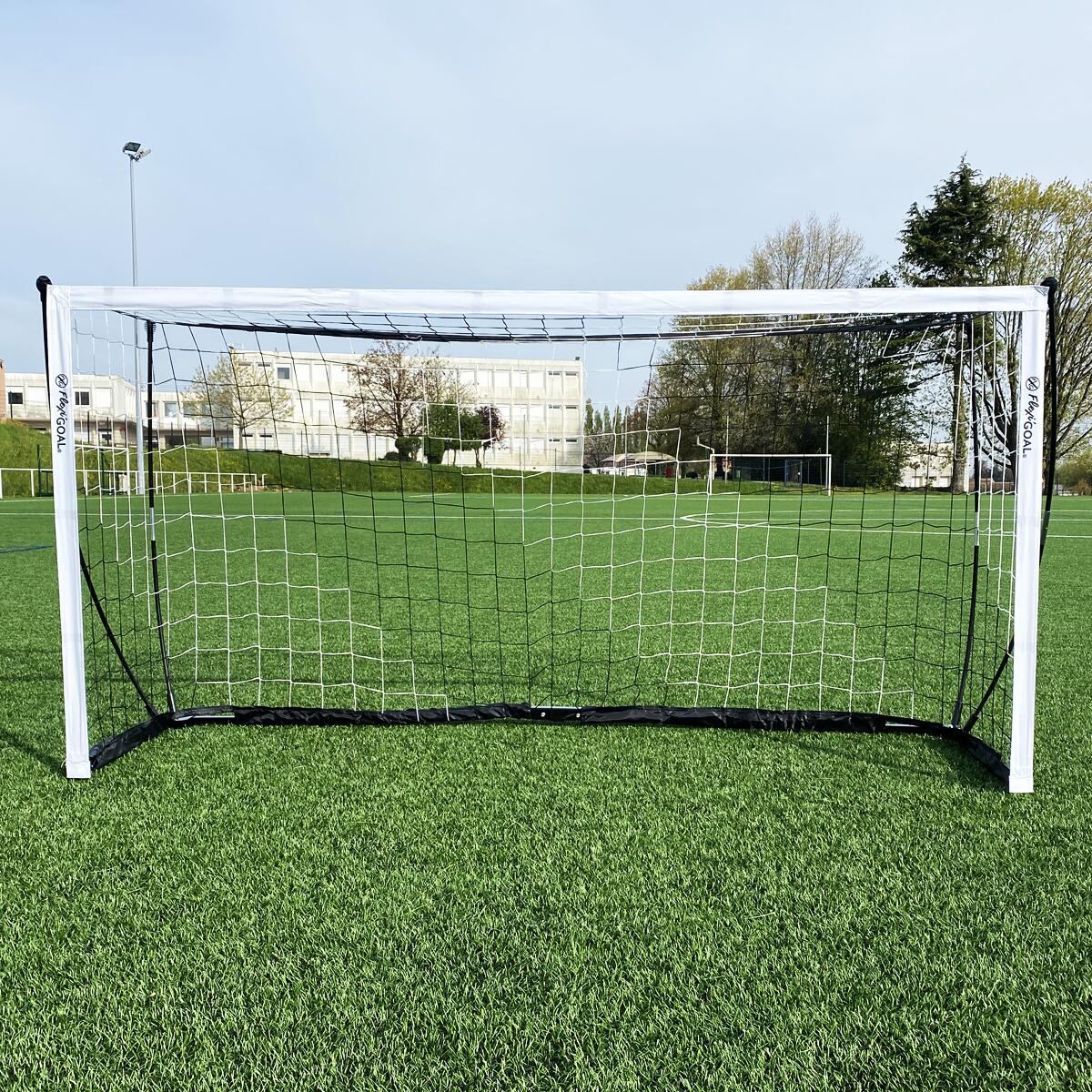 Sporti France - But De Football Pliable Flexogoal Sporti 400x150 Cm - But - Blanc - Taille Unique - Decathlon