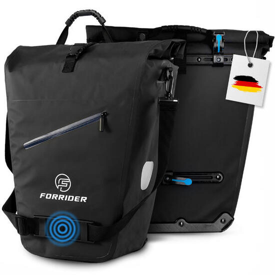 Fahrradtasche Magnet 27L-Wasserdichte Gepäckträgertasche mit Schultergurt