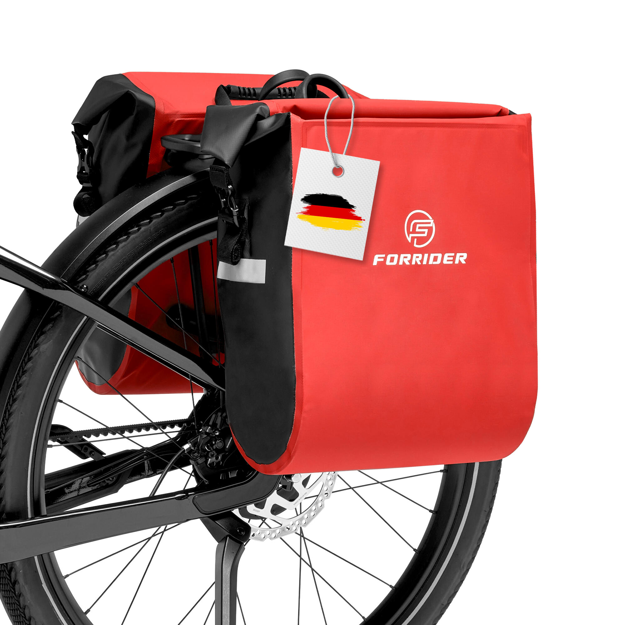 Fahrradtaschen-Set 2x25L-Wasserdichte Gepcktrgertasche mit viel Stauraum  | Decathlon