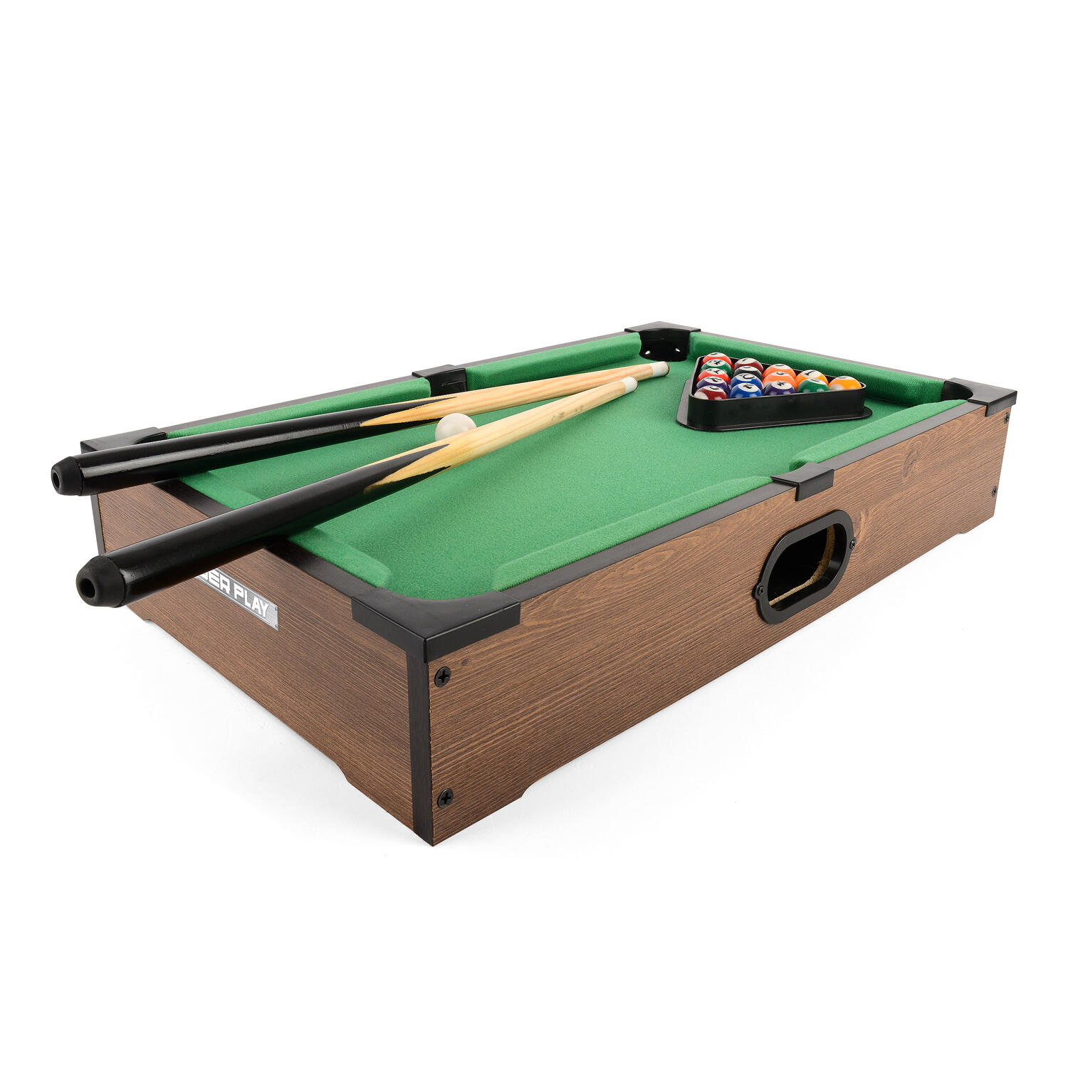 POWERPLAY Powerplay Table Top Pool Game, Brown