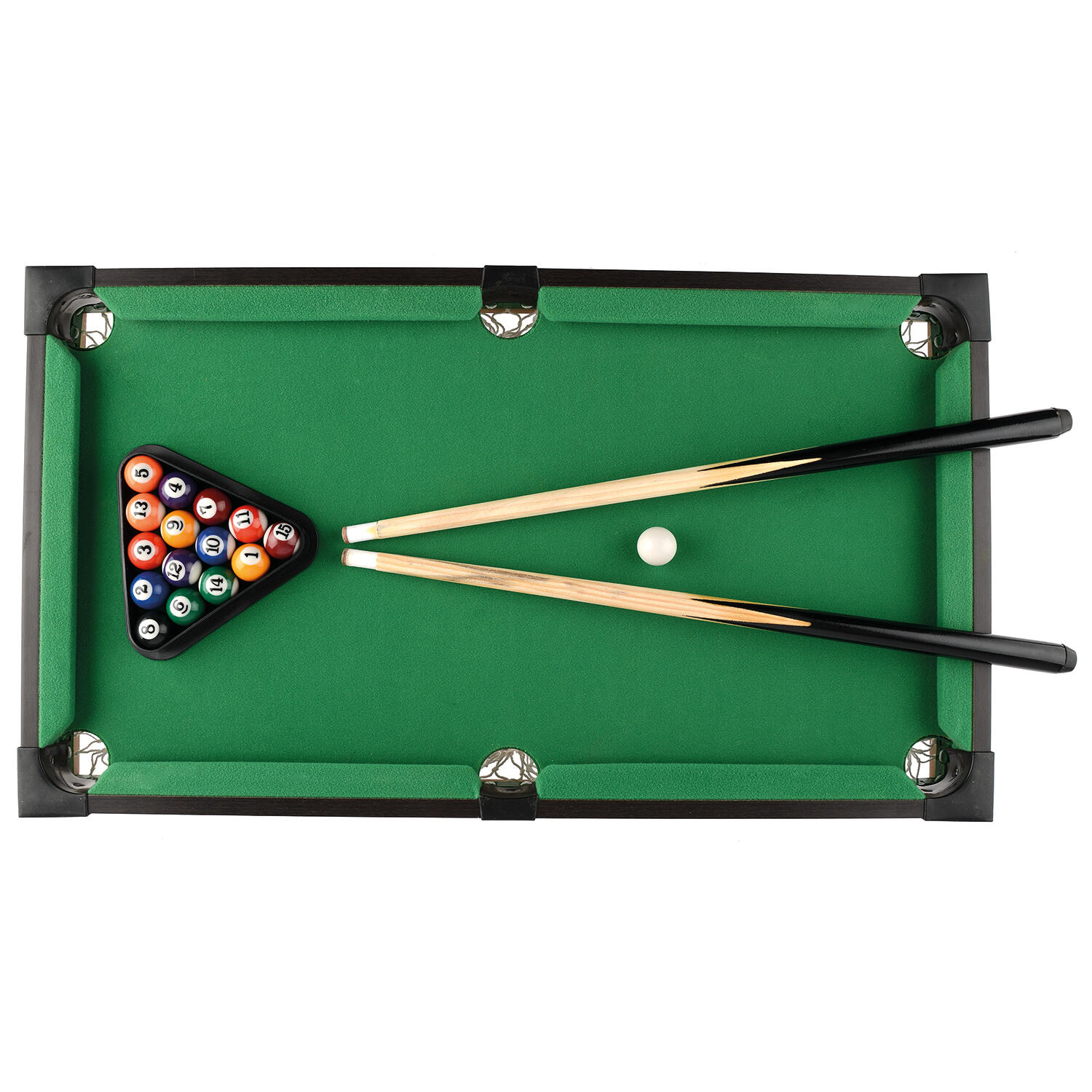 Powerplay Table Top Pool Game, Brown 4/6
