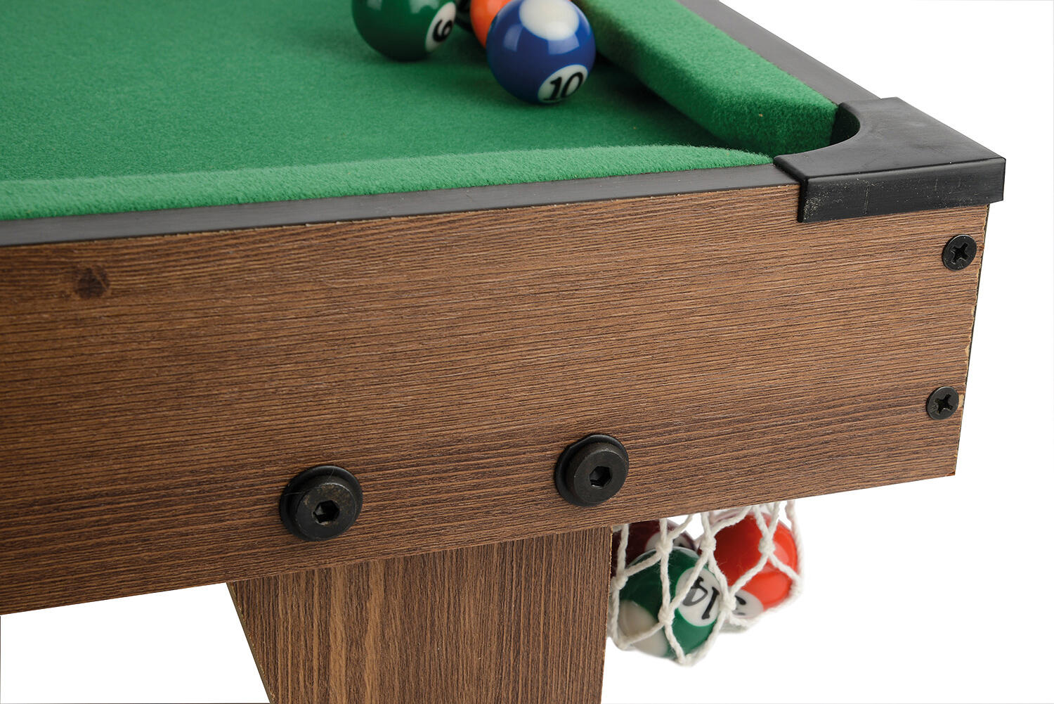 Powerplay Table Top Pool Game, Brown 3/6