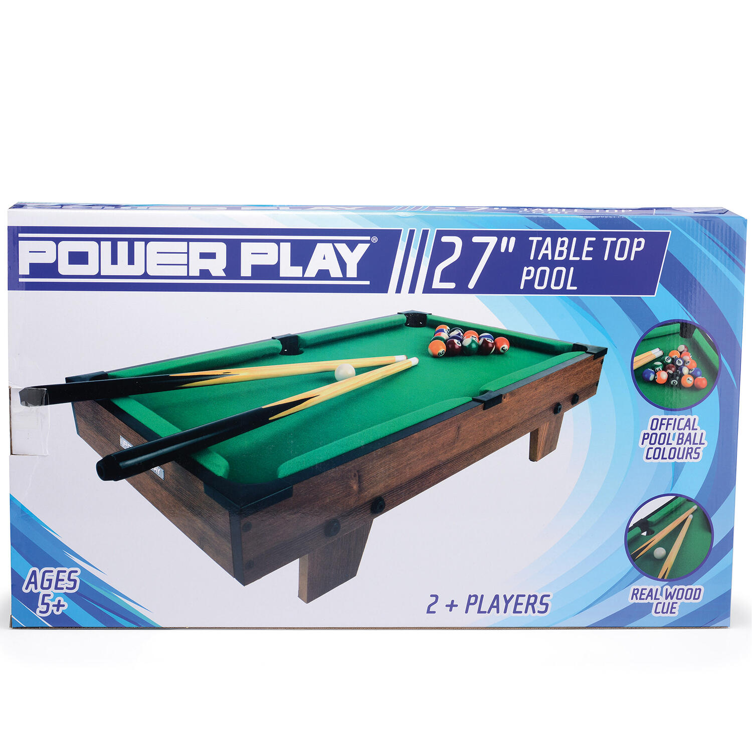 Powerplay Table Top Pool Game, Brown 5/6