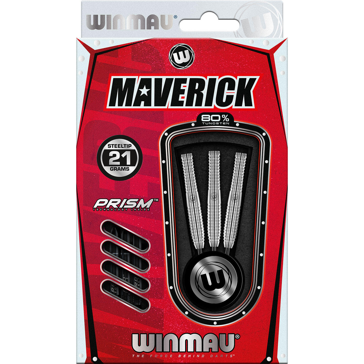 WINMAU Freccette punta di acciaio adulto Maverick, Nero