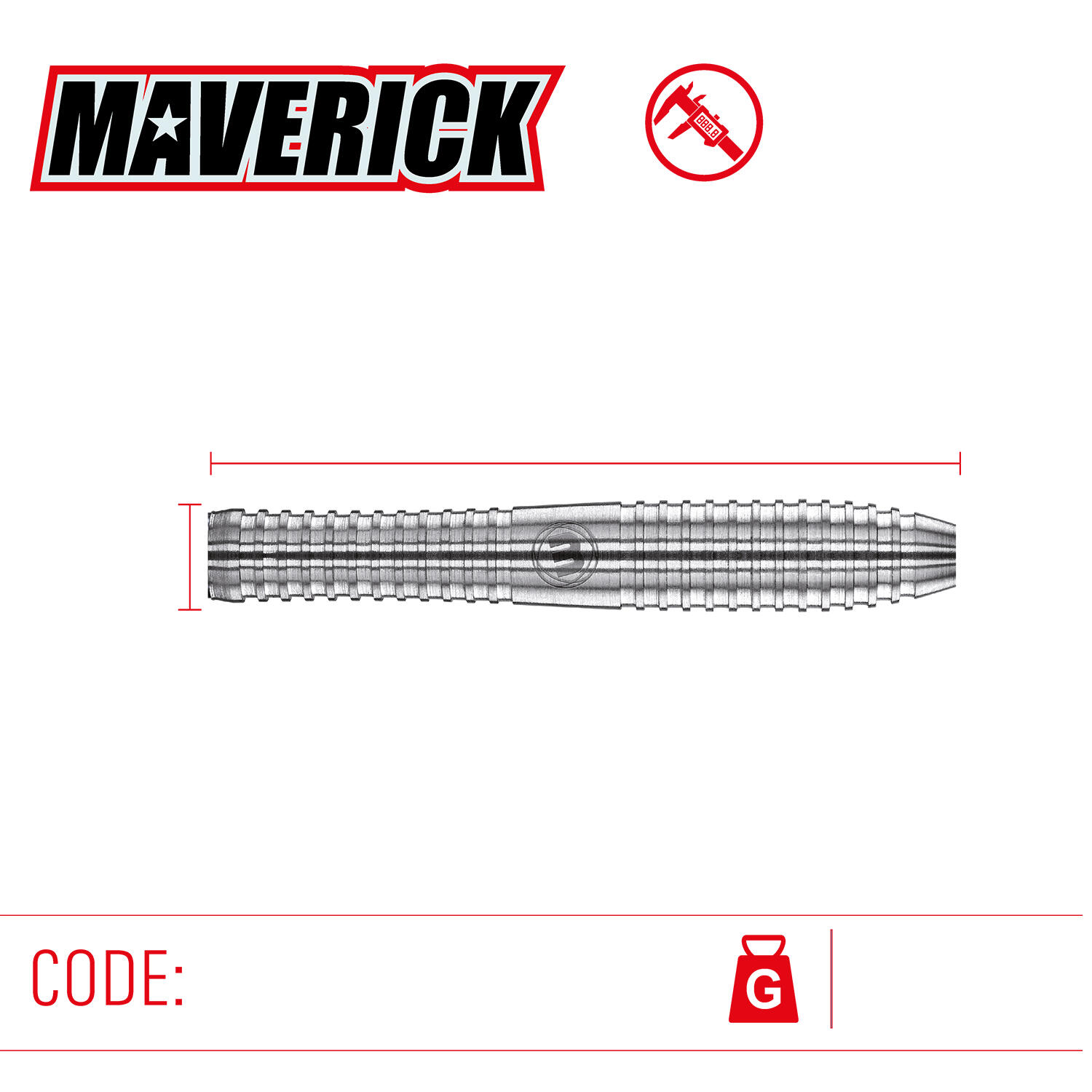 Winmau Dartpfeile Stahlspitze Maverick 80% tungsten 5/7
