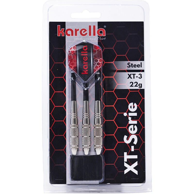 Freccette Karella XT-3 con punta in acciaio 22 grammi