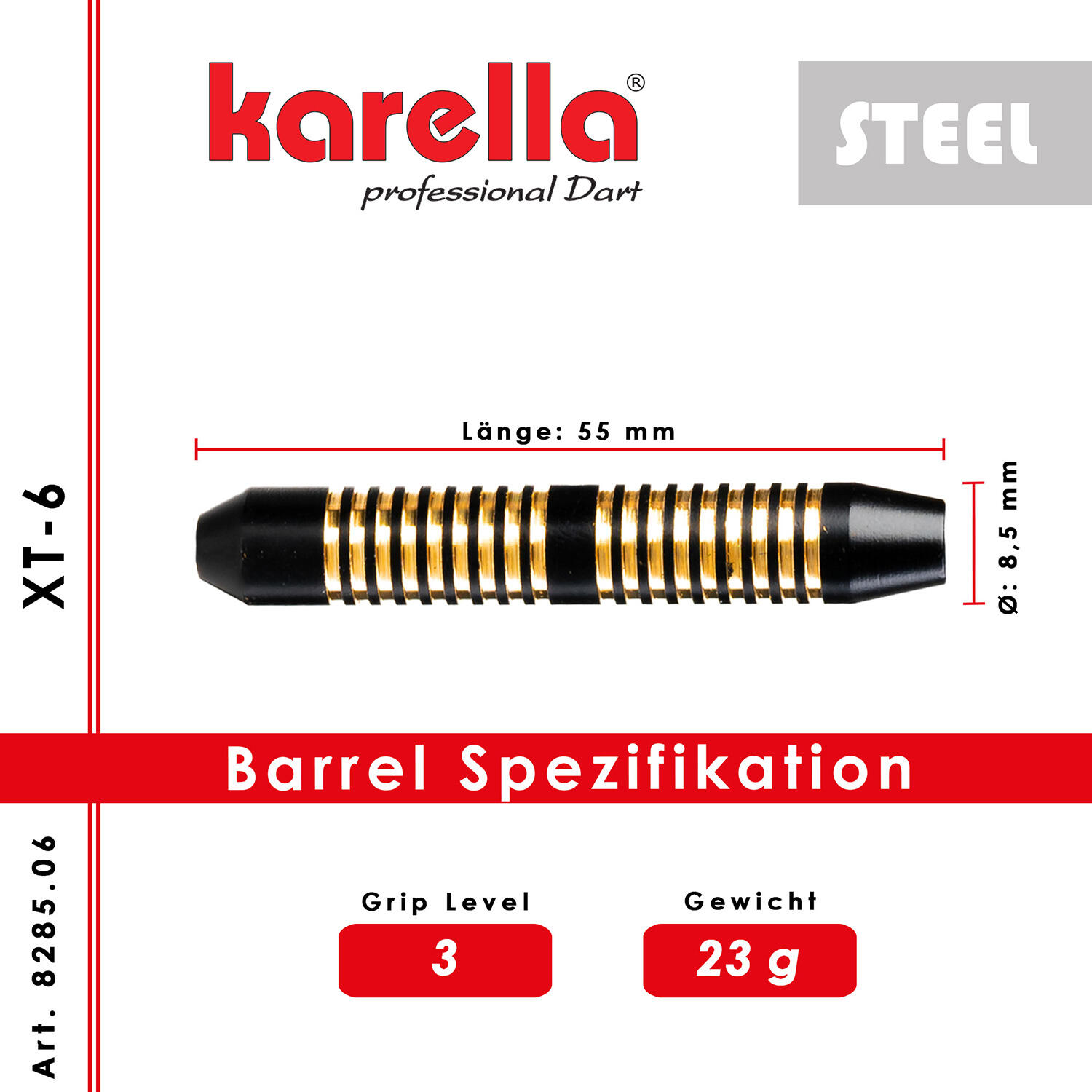 Karella Dartpijlen steeltip XT-6 5/5