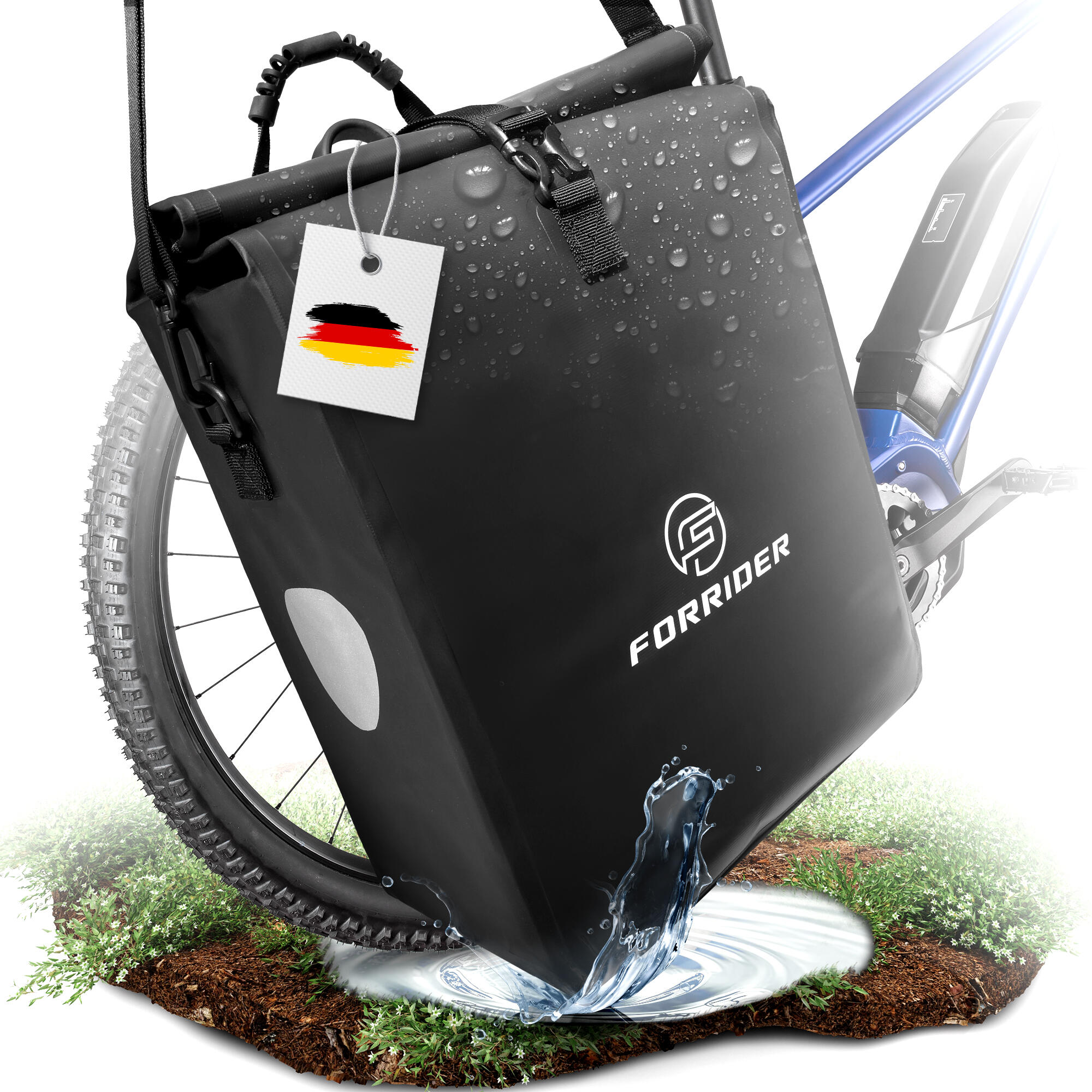 FORRIDER Fahrradtasche Basic 22L-Wasserdichte Gepäckträgertasche perfekter Allrounder