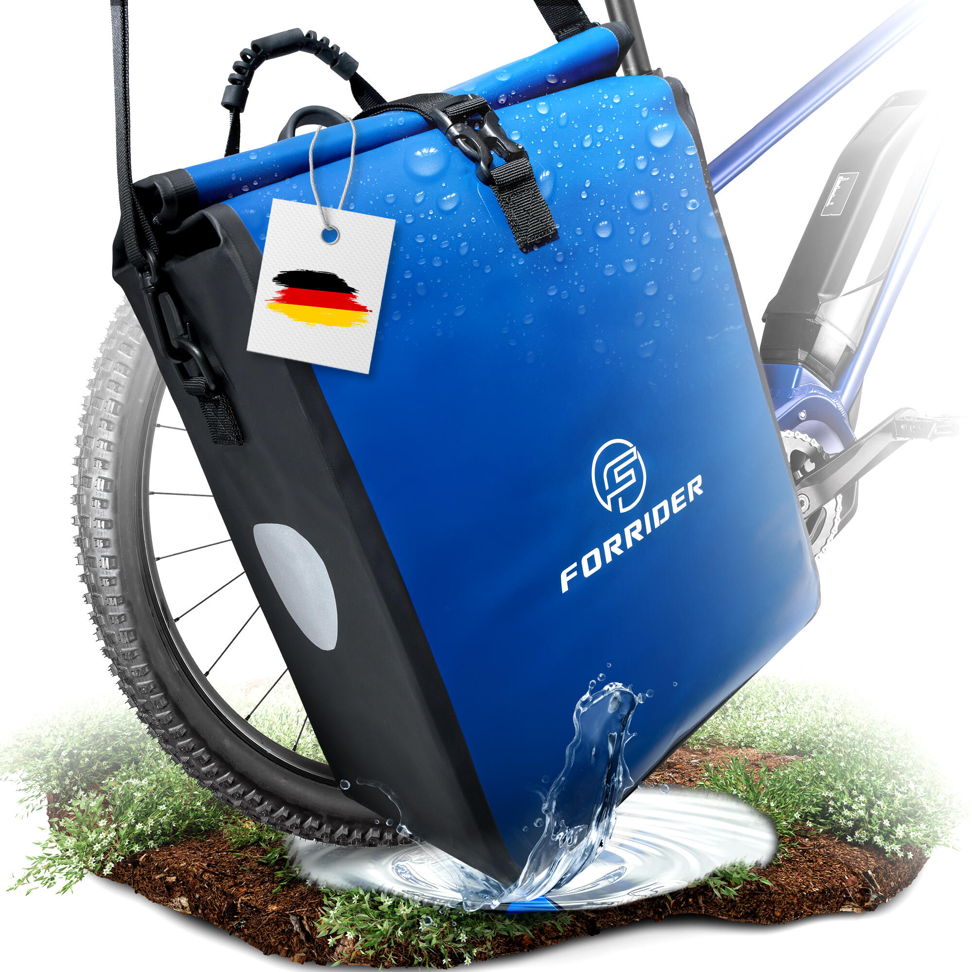 FORRIDER Fahrradtasche Basic 22L-Wasserdichte Gepäckträgertasche perfekter Allrounder