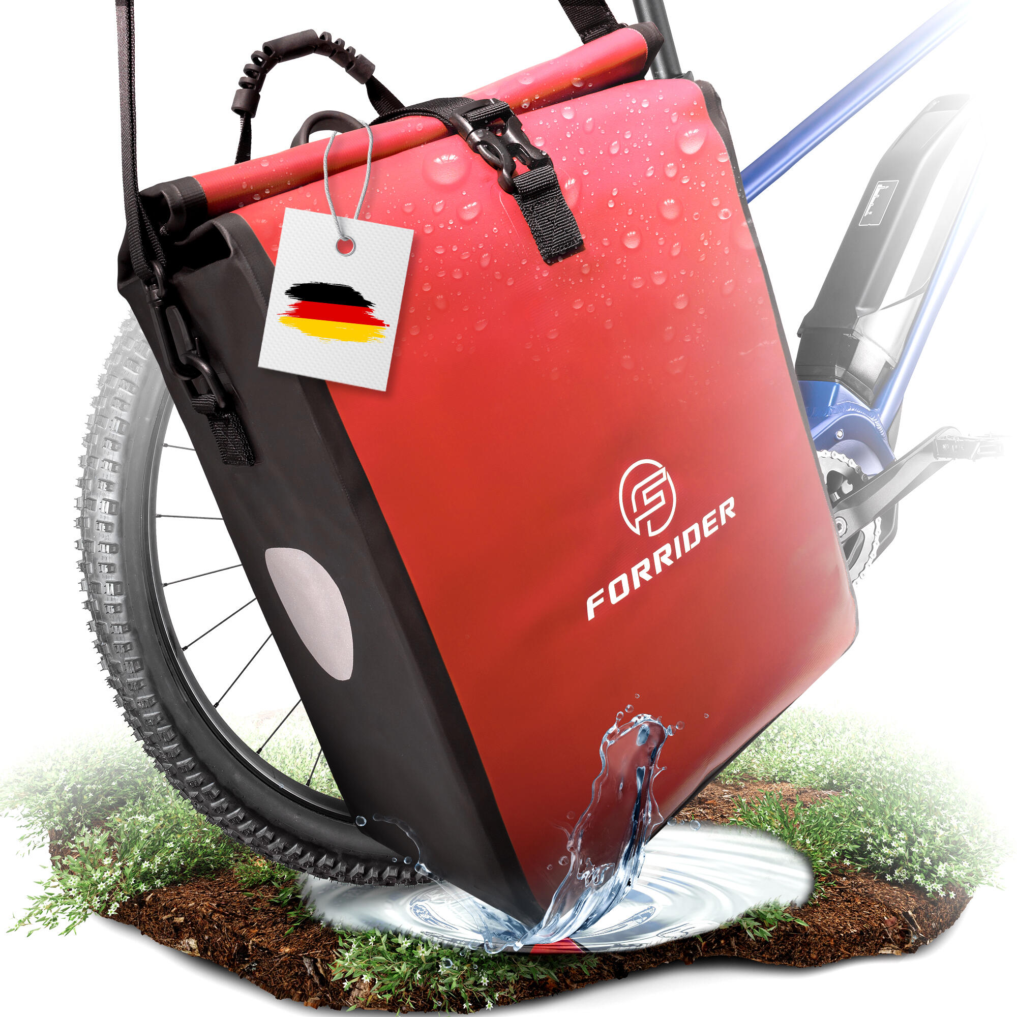 FORRIDER Fahrradtasche Basic 22L-Wasserdichte Gepäckträgertasche perfekter Allrounder