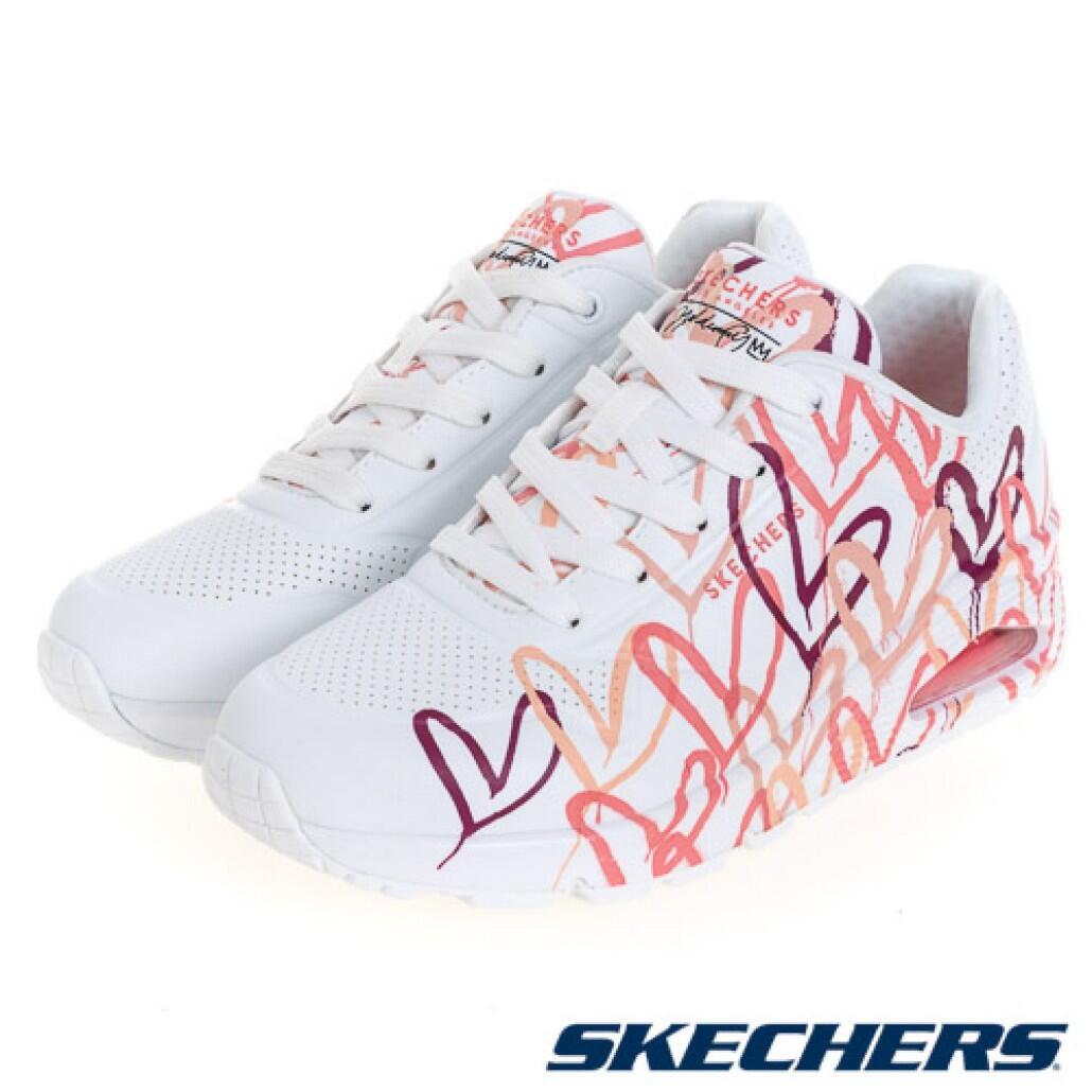 Baskets FEMME Skechers Uno Spread Love BLANC Estampada 4/5