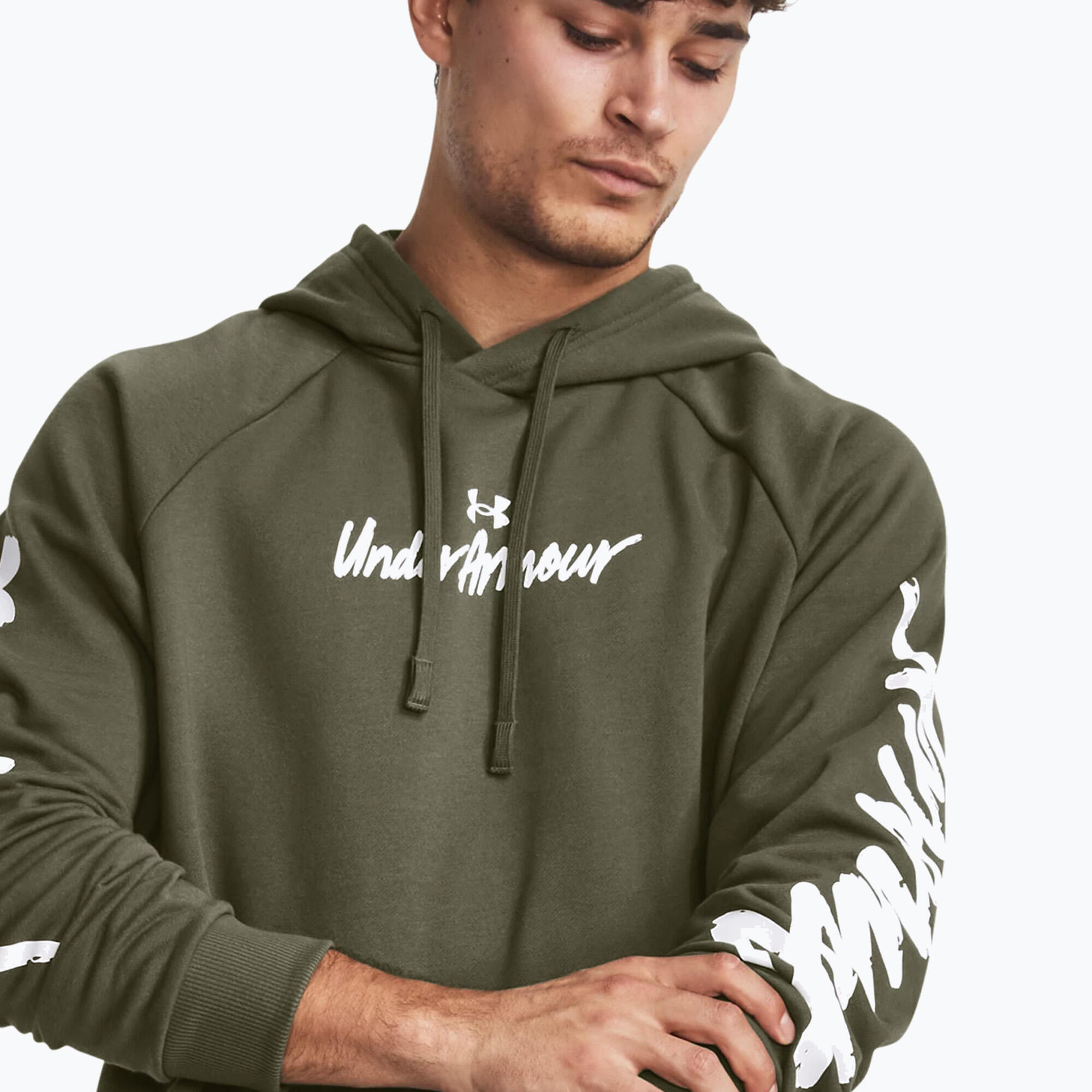 Under Armour Rival Fleece Graphic HD herensweatshirt 4/5