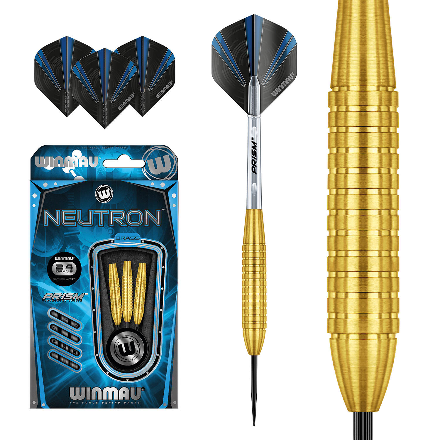 Winmau Fléchettes à pointe d'acier Neutron brass 5/7