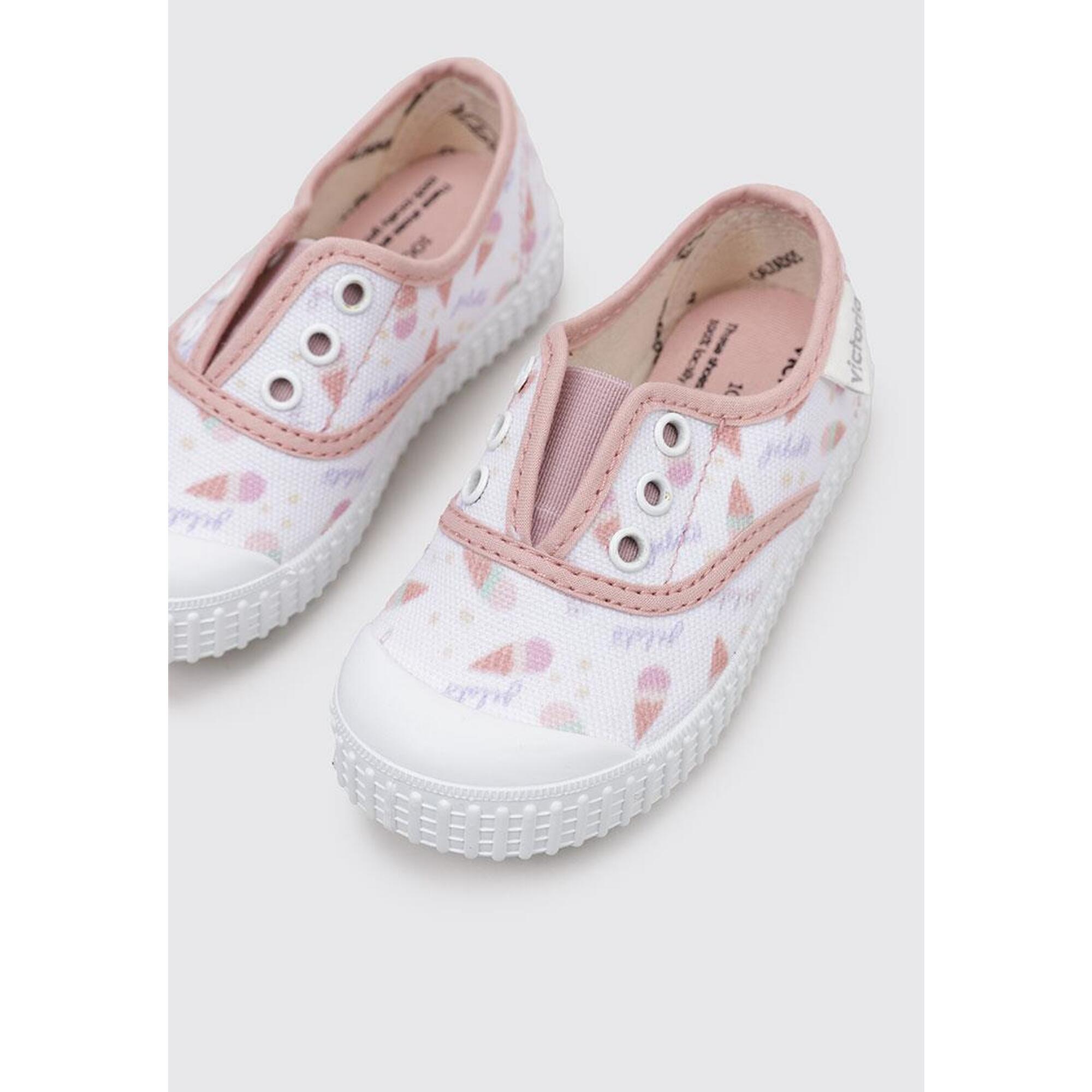 Sneakers Deportivas Niños Victoria ELASTICO LONA HELADOS Rosa