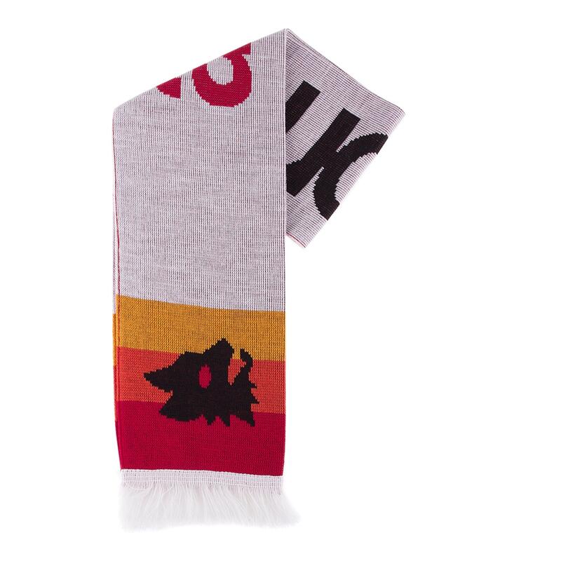 Szalik retro dla dorosłych - AS Roma - Biały