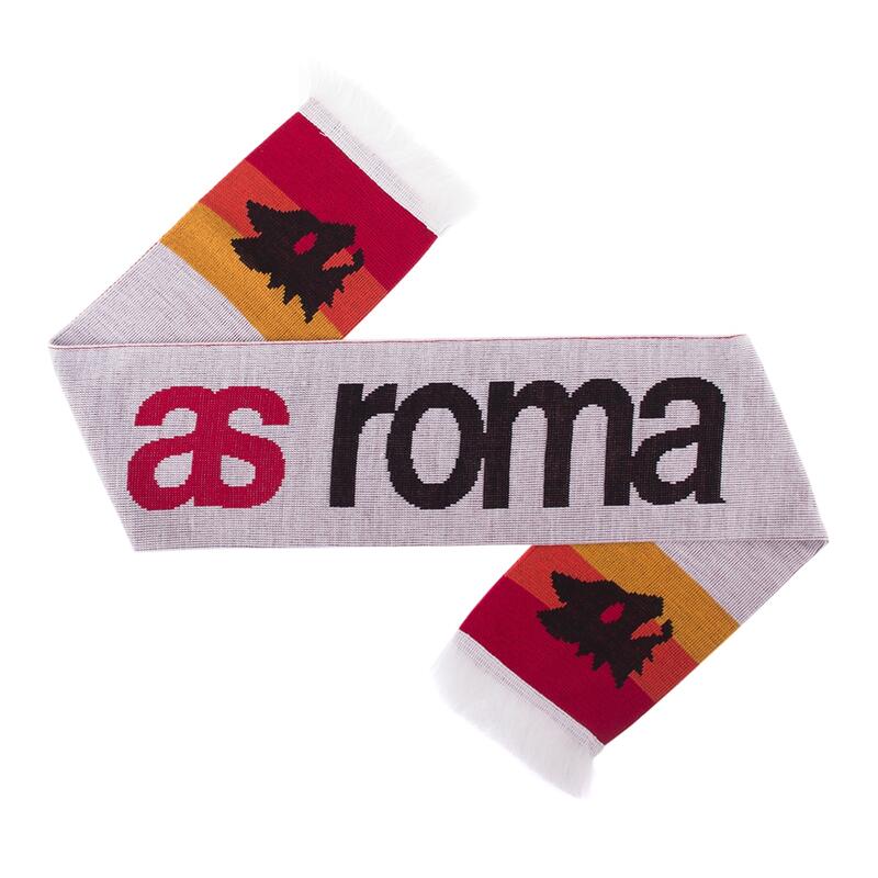 Szalik retro dla dorosłych - AS Roma - Biały