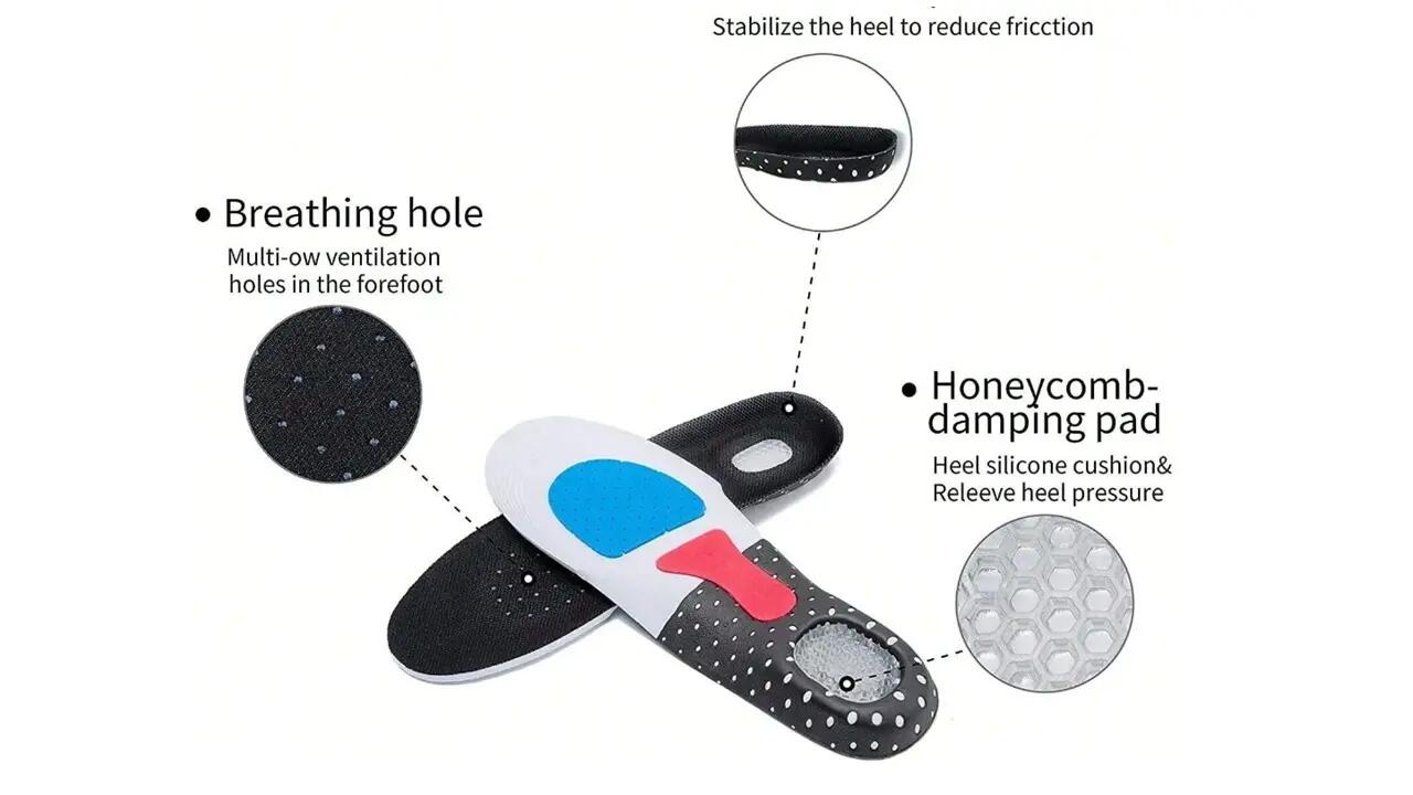 Branturi sport Ultra Comfort cu pernuta fagure de silicon, absorbtie soc, 35-40 5/5
