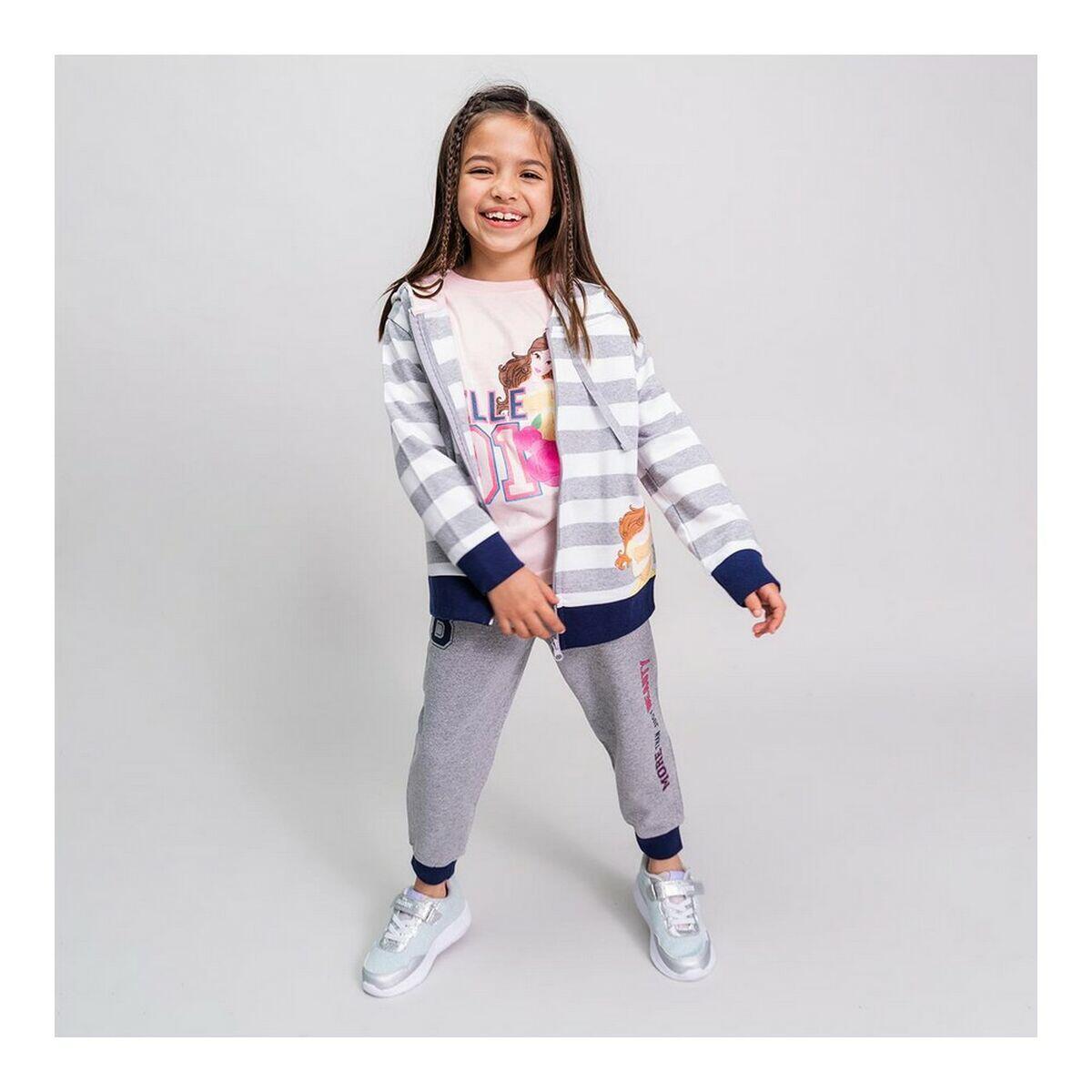 Chándal Infantil Disney Princess Gris 3/5