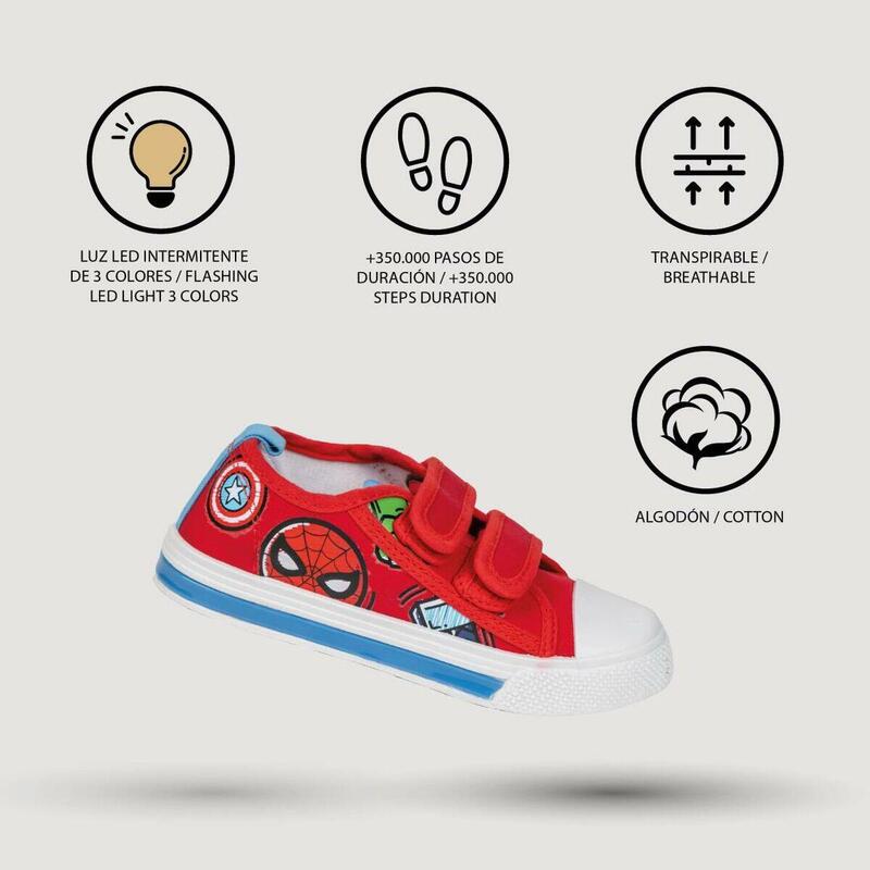 Zapatillas Casual Niño The Avengers Rojo