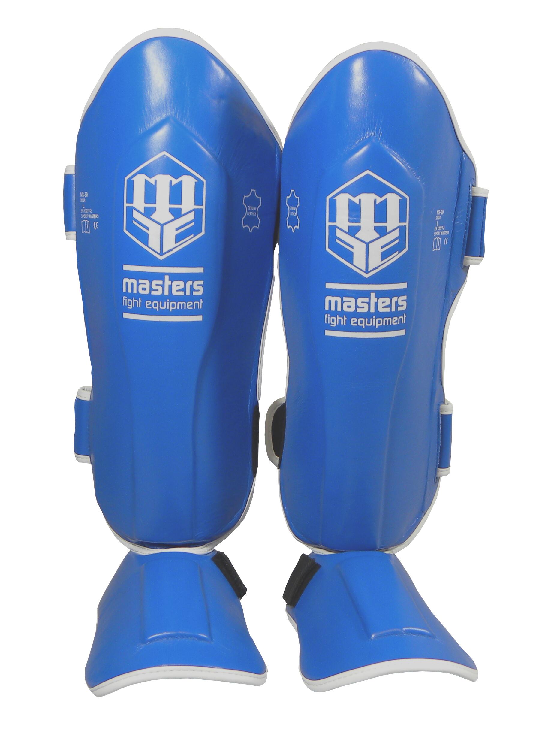 Ochraniacze piszczeli i stopy ze skóry naturalnej MASTERS FIGHT EQUIPMENT z Wako 2/3