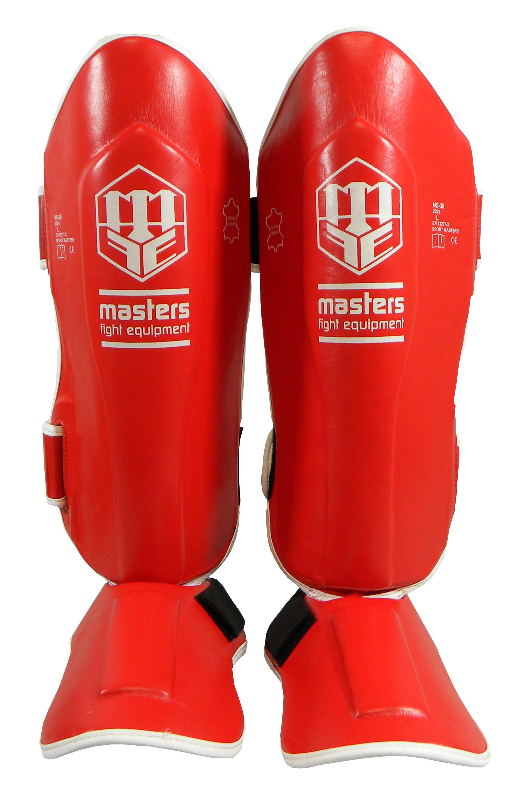Ochraniacze piszczeli i stopy ze skóry naturalnej MASTERS FIGHT EQUIPMENT z Wako 2/3