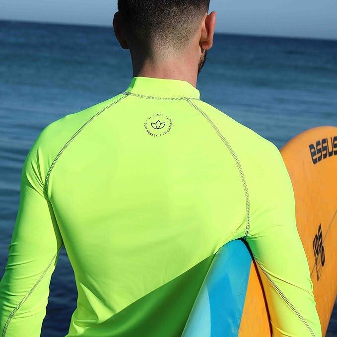 Camiseta protección solar Hombre manga larga - UPF50 - Reciclada (Amarillo, L) 3/6