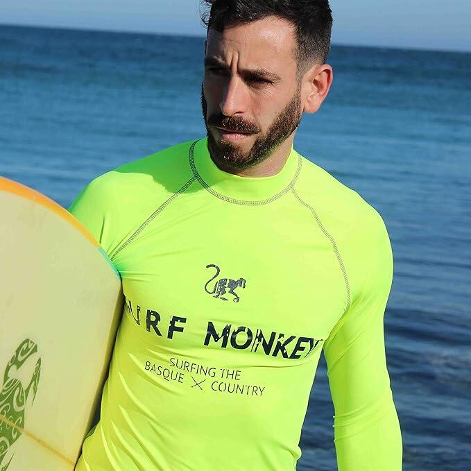 Camiseta protección solar Hombre manga larga - UPF50 - Reciclada (Amarillo, L) 2/6