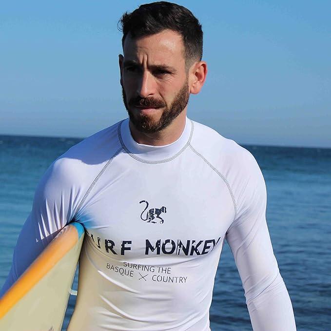 Camiseta protección solar Hombre manga larga - UPF50 - Reciclada (Blanco, M) 4/7