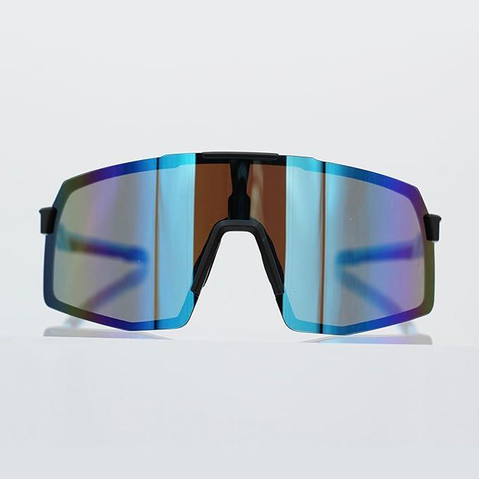 Lunettes de sport polarisées - 3 verres interchangeables / UV400 (Bleu)