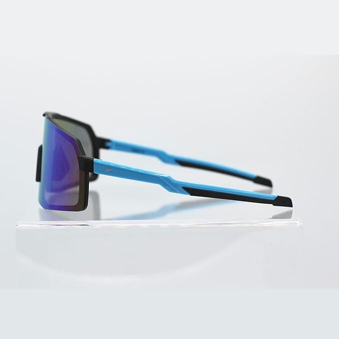 Occhiali da sole sportivi polarizzati - 3 lenti intercambiabili / UV400 (blu) 2/5