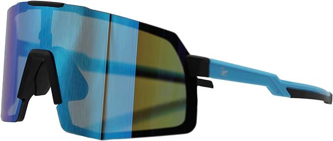 Occhiali da sole sportivi polarizzati - 3 lenti intercambiabili / UV400 (blu) 5/5