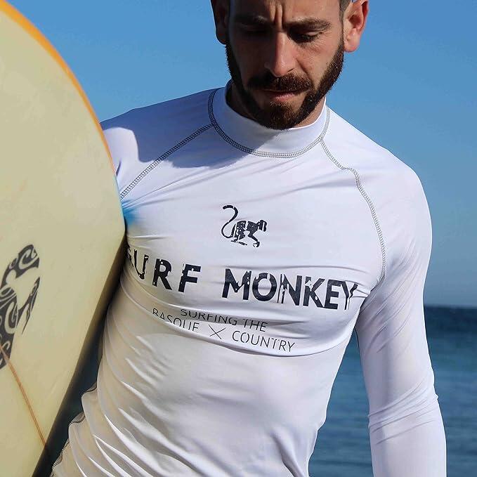 Camiseta protección solar Hombre manga larga - UPF50 - Reciclada (Blanco, M) 2/7