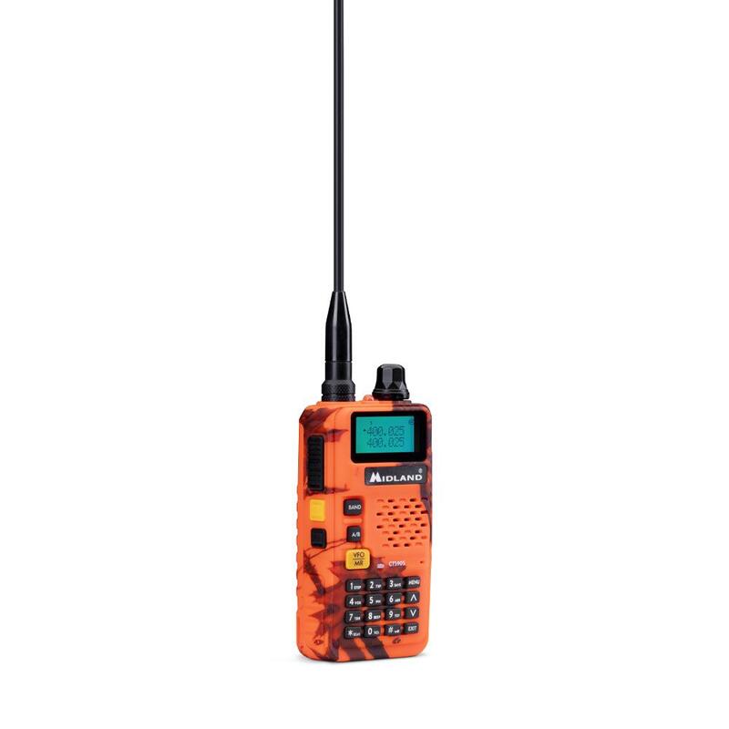 Walkie talkie, Dual Band, Midland CT510 S Blaze, VHF/UHF, camuflaje naranja