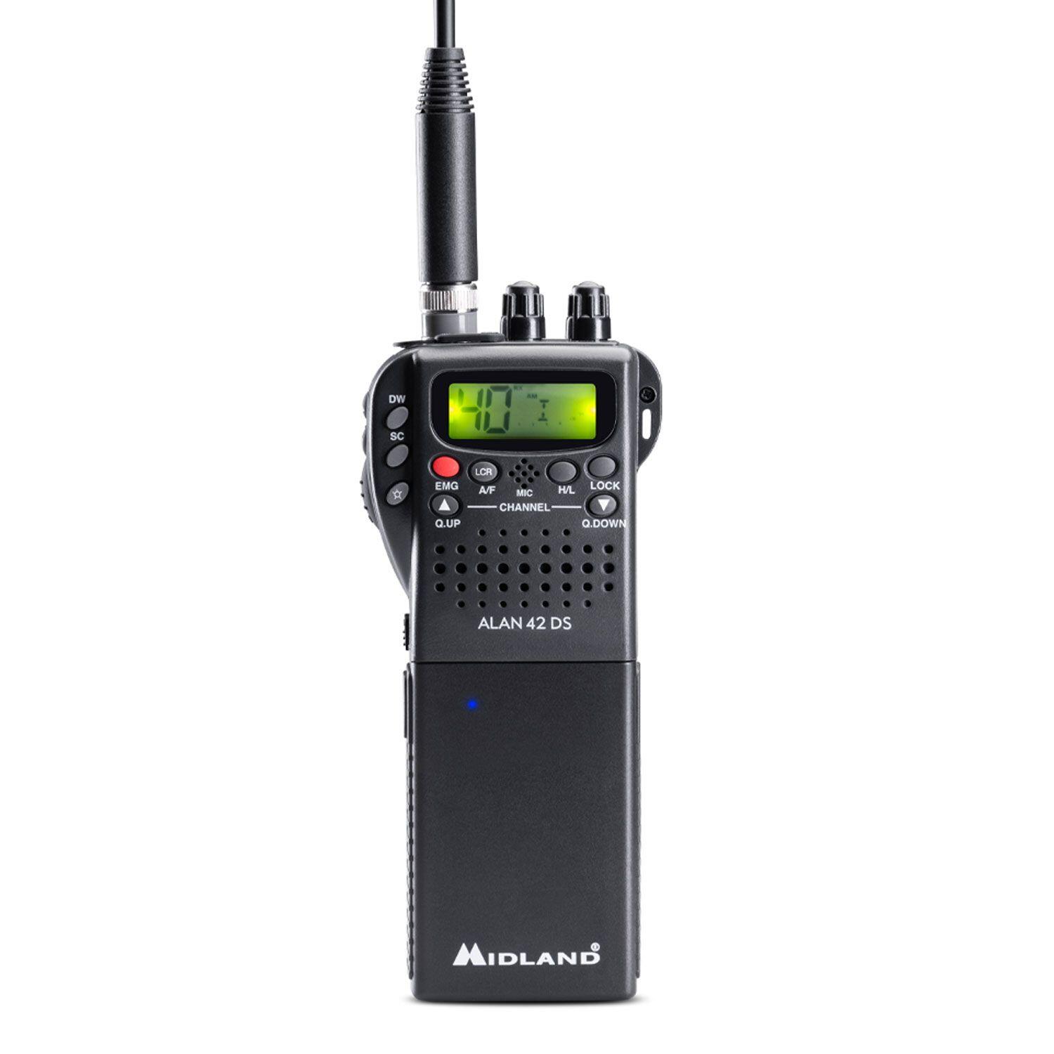 Midland Alan 42 DS Lithium - CB portatile 2800mAh USB-C, Nero 1/7