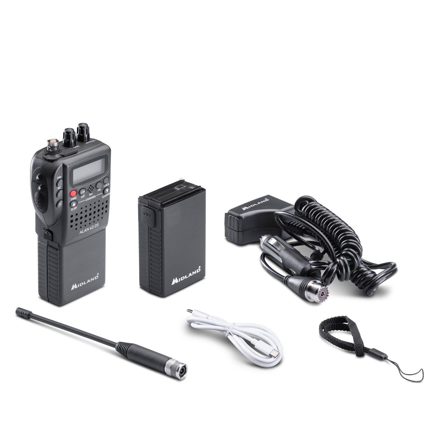 Midland Alan 42 DS Lithium - CB portatile 2800mAh USB-C, Nero 4/7